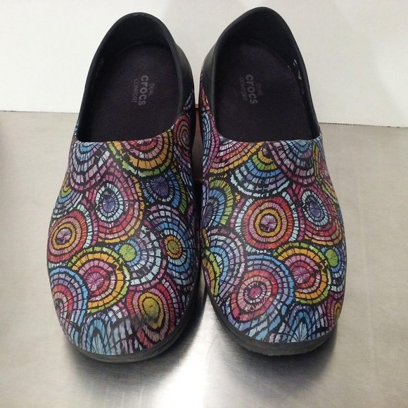 Crocs Neria Pro II Clogs Sz-W7 Graphic Circles - Picture 4 of 12